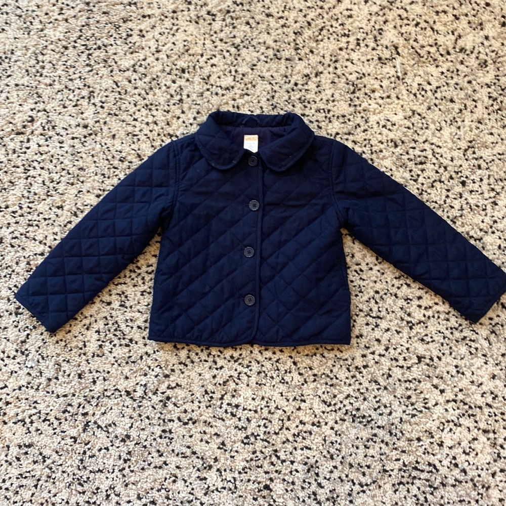 Navy blue quilt style light jacket